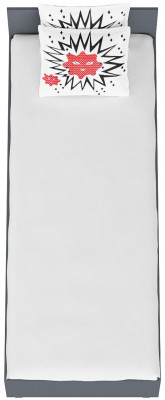 Мори Кровать 0800, цвет графит, ШхГхВ 83,5х203,5х70 см., сп.м. 800х2000 мм., без матраса, основание есть