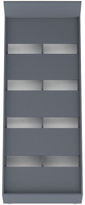 Мори Кровать 0800, цвет графит, ШхГхВ 83,5х203,5х70 см., сп.м. 800х2000 мм., без матраса, основание есть