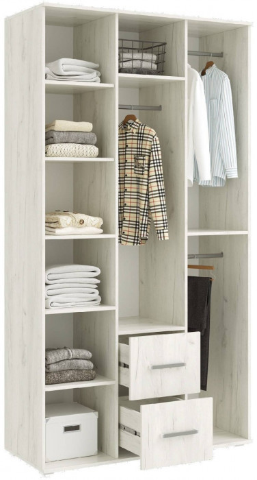 Модульная спальня Фиеста NEW композиция 1 (Дуб крафт белый/Графит)