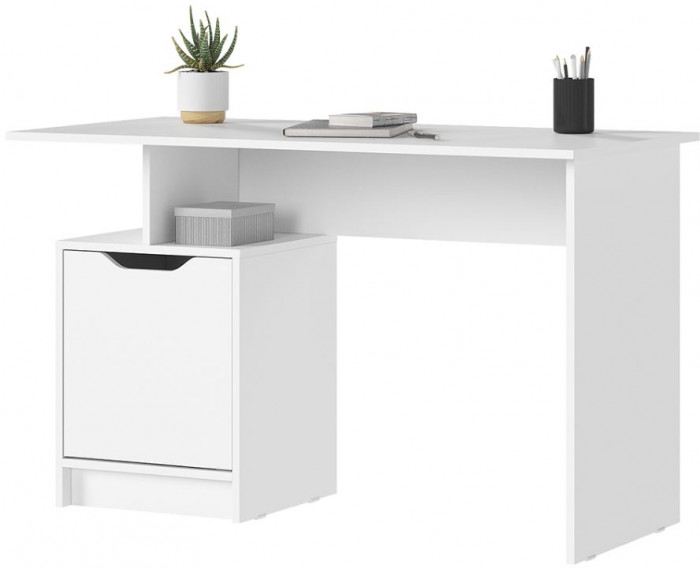 РУНА СТ 01 Стол письменный Фасад БЕЛЫЙ/Корпус БЕЛЫЙ