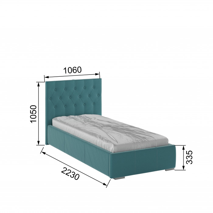 Октавия Кровать интерьерная 900 бирюза ромб, ПМ