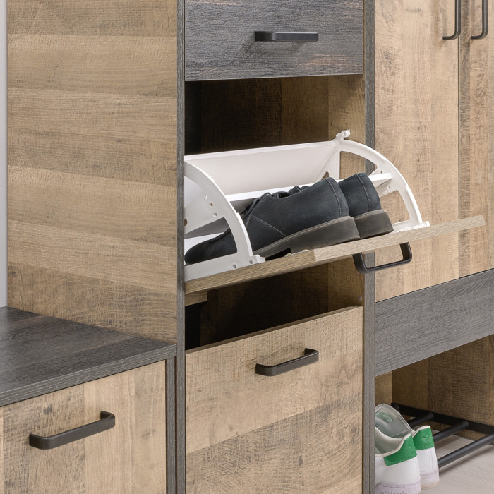 Трувор Прихожая 238, дуб гранж песочный/интра