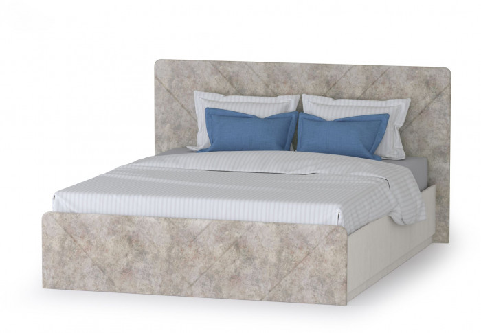 Амели Спальня № 7 13.106 + 12.48 + 03.240 + Шкафы 08.49 + 13.133 + 13.131 + 13.140 + Кровать 11.31 + под. ортопед + Тумбочка, 1600х2000 мм, б/м