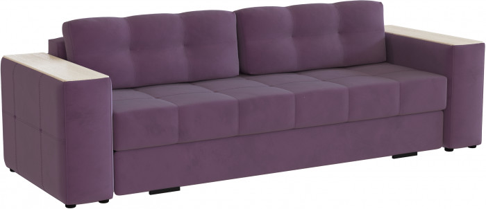 Диван раскладной Виконт, винный/мдф клен кремовый