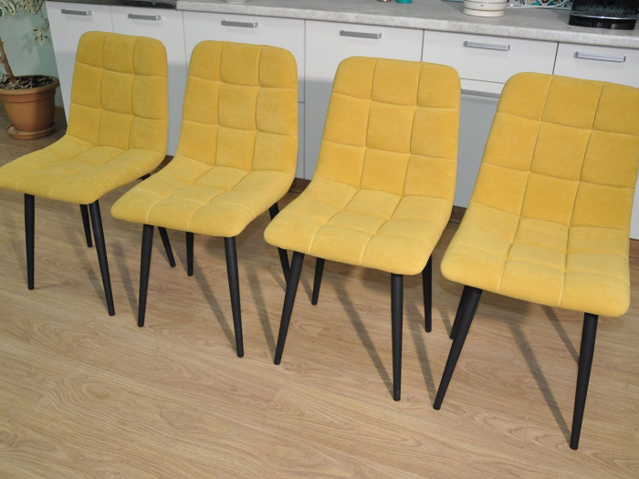 Обеденная группа Колорадо / Стул Х 4 шт. / Бетон темный/черный / бид 43