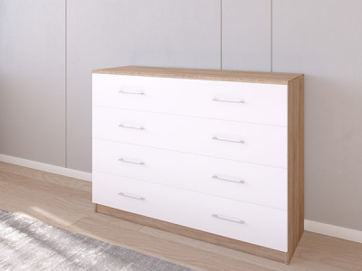 Комод 05/23 120х40х90 Сонома/Белый