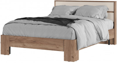 Хелен КР 02 Кровать 1.4х2.0 (1,470х0,928х2,114) кашемир/дуб крафт табачный