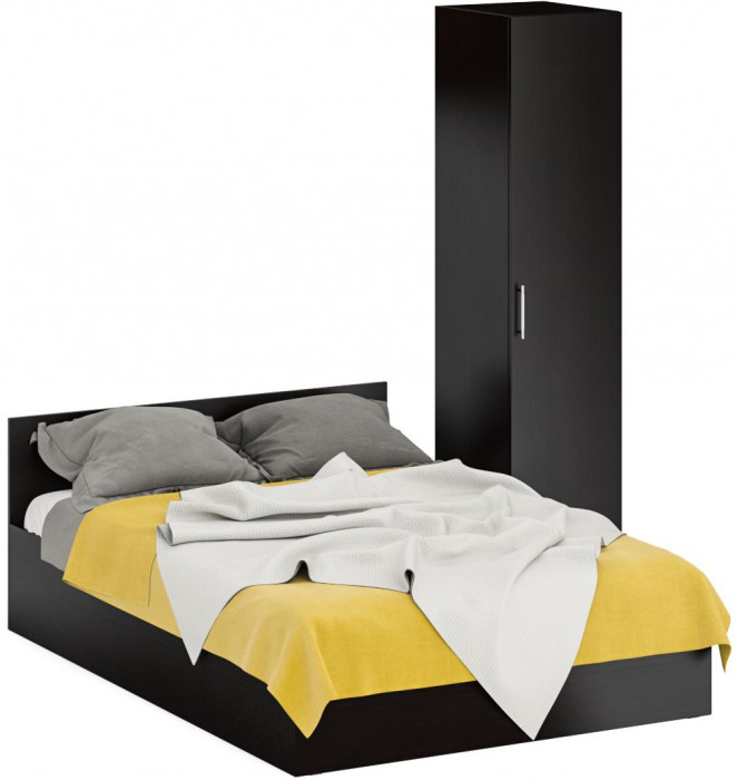 Кровать 1400 + Пенал Стандарт, венге