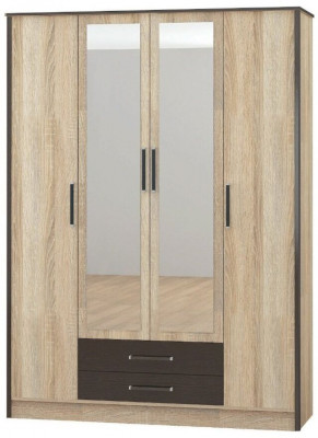 Лирика Шкаф 4-х ств. дуб сонома/венге