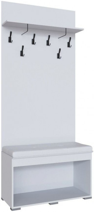 Плейона Тумба с вешалкой белый