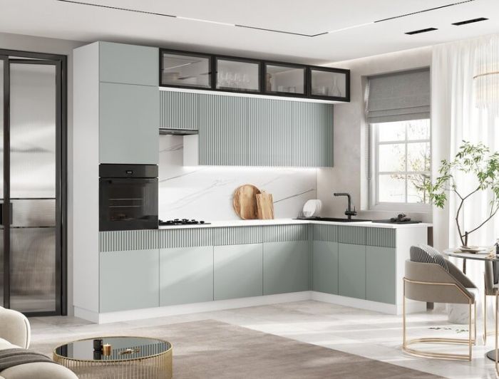 Кухня Оливия NEW 3,0х1,8м Шарли Бриз