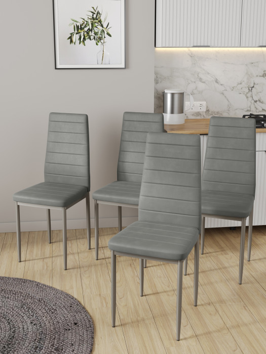 Четыре стула Мебель--24 A-117, светло-серый