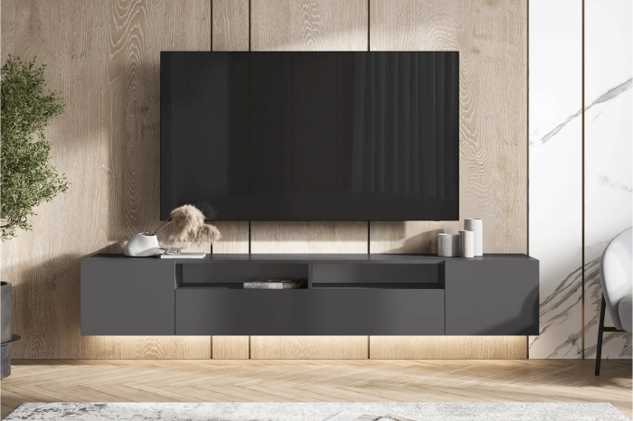 Тумба под ТВ Сити, графит (графит)