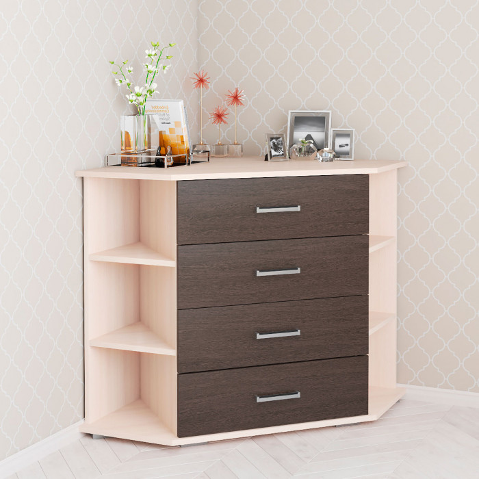 Комод Катрин 7 (770*790*770) дуб молочный/венге