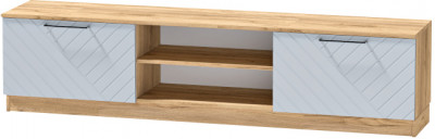 Тумба-2 под ТВ напольная "Иннэс-7", Крафт золотой/Монблан Р-826