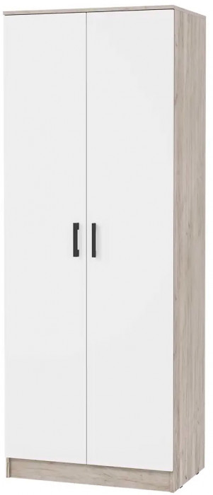 мс для спальни Ронда ШК-20 дуб крафт серый/белый