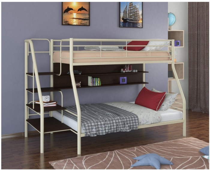 Двухъярусная кровать Толедо-1ПЯ (Черный)