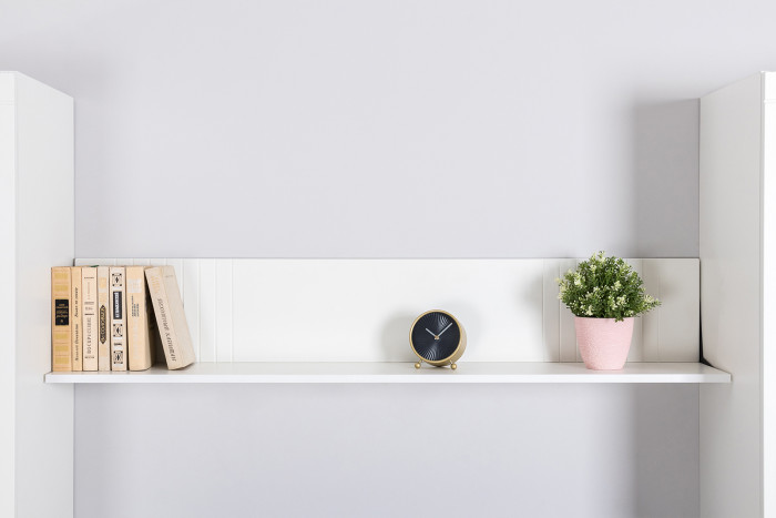 Валенсия Гостиная № 051, цвет ЛДСП белый шагрень/МДФ белый шагрень, ШхГхВ 133,1х38,3х210 см.