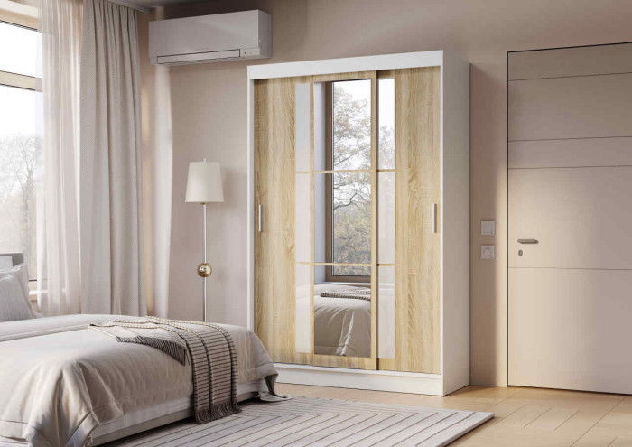 Шкаф-купе "Денвер" ШКК-03 белый/сонома