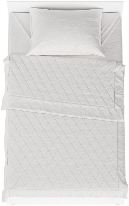 Мори Кровать 1200, цвет белый, ШхГхВ 123,5х203,5х70 см., сп.м. 1200х2000 мм., без матраса, основание есть