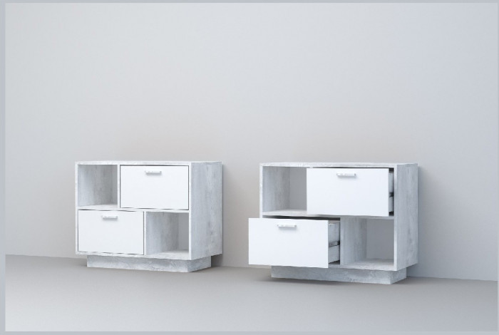 Эго Тумба Т-1 ПД (Глянец Белый/Дуб Крафт Золотой)