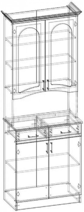 Буфет Констанция 2-х створчатый (Мускат)