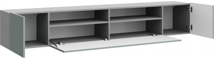 Тумба ТВ Сканди (Белый / Белый глянец)