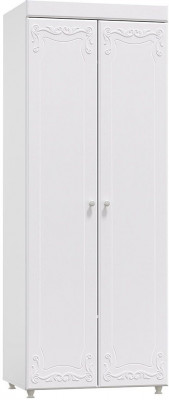 Шкаф 2-х дверный (гл.410) Италия ИТ-42 белое дерево