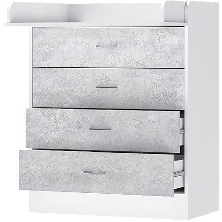 Детская комната Бриз ЛДСП, набор 6, Белый/Цемент светлый