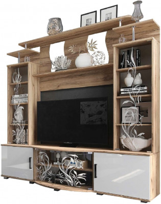 Виста Стенка, дуб крафт / белый глянец (Дуб крафт/ Белый Глянец)