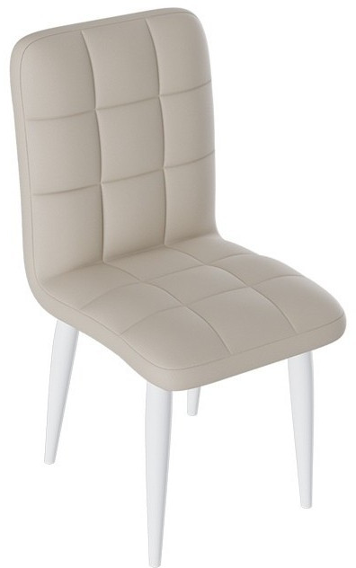 Франк ДП 2-17 Стул (конус) (Черный матовый/Кожзам Бежевый)