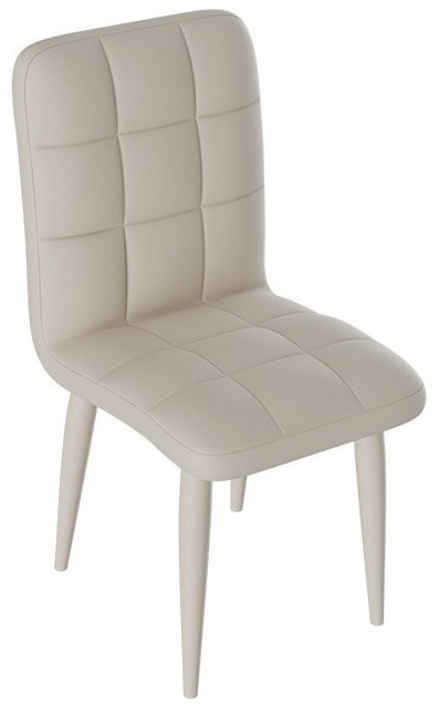 Франк ДП 2-17 Стул (конус) (Черный матовый/Кожзам Бежевый)