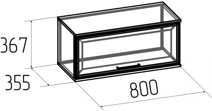 Шкаф навесной Аурелио 4, антрацит
