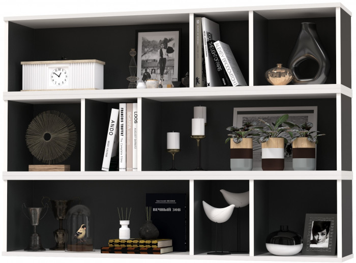 Сидней 15.57 Полка 3 штуки, белый/чёрный