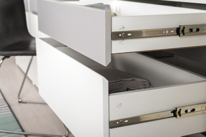 Торонто Компоновка № 01, белый шагрень/стальной серый