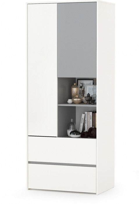 Торонто Компоновка № 01, белый шагрень/стальной серый