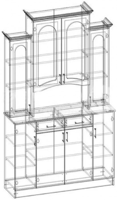 Буфет Констанция 4-х створчатый (Джинс)