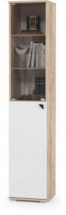 Бостон № 35, дуб эндгрейн элегантный/фасады МДФ милк рикамо софт