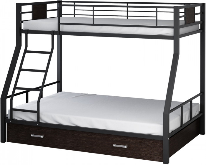 Двухъярусная кровать Гранада-1Я (Коричневый, Дуб молочный)