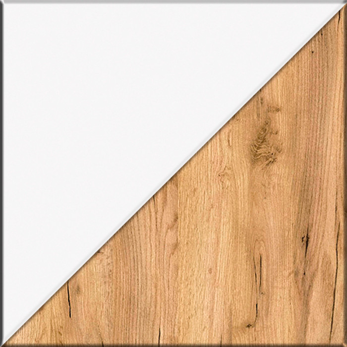 Остин 16.394.01 Шкаф-витрина(тумба), цвет белый шагрень/дуб крафт золотой, ШхГхВ 80х41,9х99,3 см.