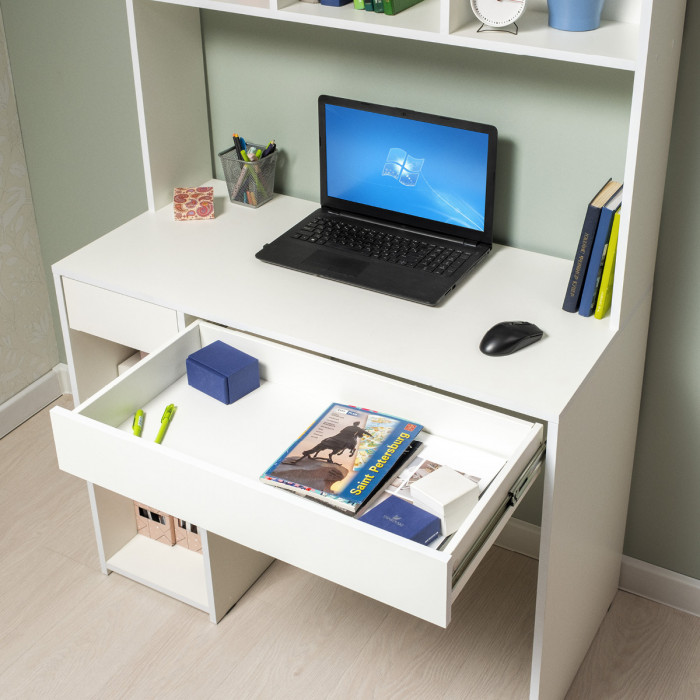 компьютерный стол Комфорт 12.77F, белый шагрень