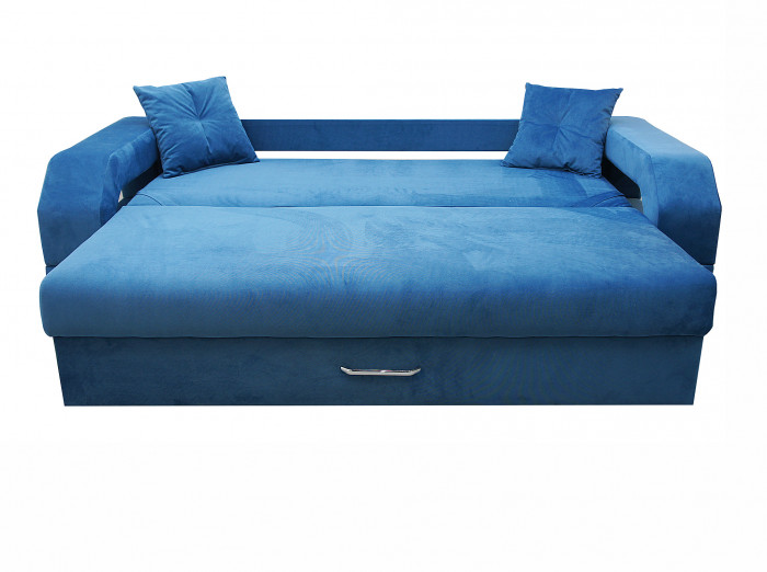 Диван еврокнижка Манчестер 160 ВЕЛЮР 07 СИНИЙ НПБ