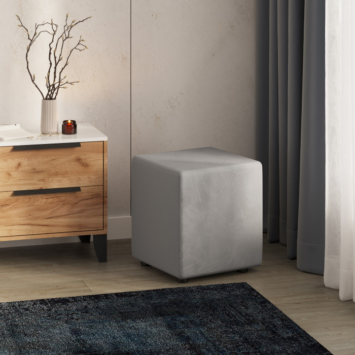 Пуфик "Майнер", Светло-серый