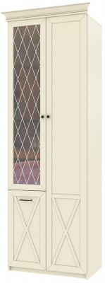 Бэль 1/2 Шкаф двухдверный + Карнизы 802/424 Слоновая кость