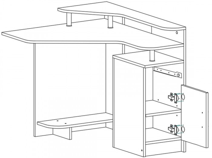 Интел-5 стол компьютерный Бодега Темный / Светлый