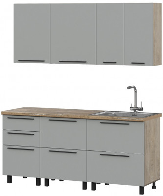 Кухня Этна 1.8 м. Комплект 1, софт грей