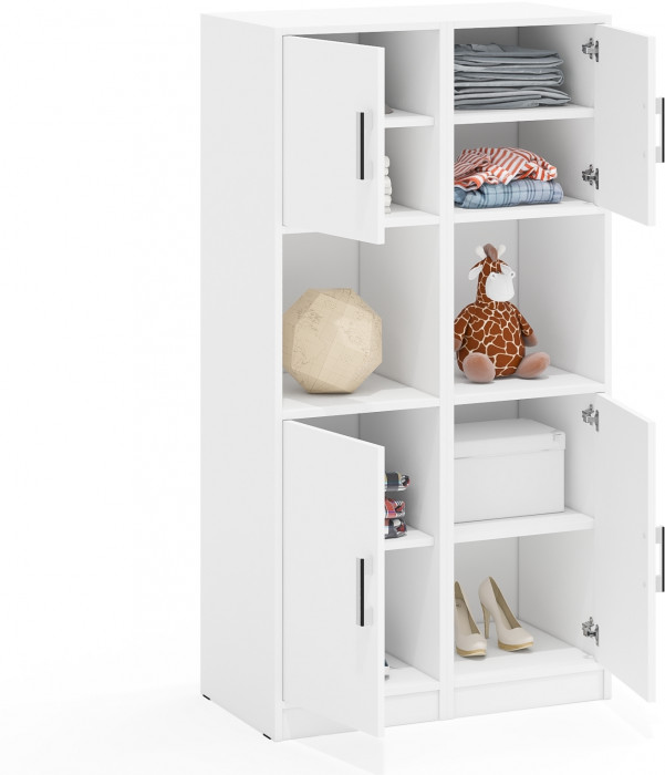 Два Пенала С-МД-СК9П к компьютерному столу С-МД-СК9, цвет белый шагрень, ШхГхВ 86х45х160 см., универсальная сборка