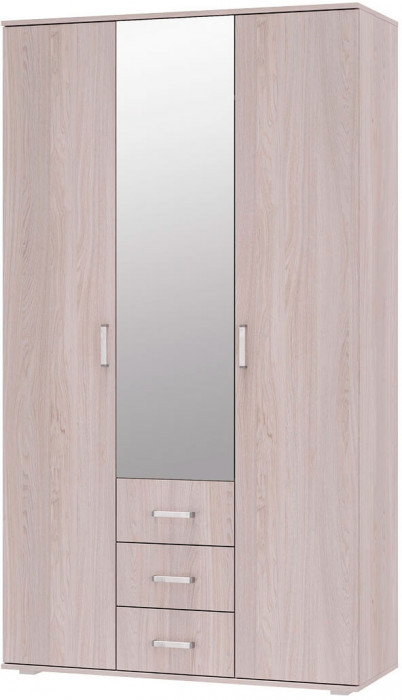 "Белла" шкаф 3-х створчатый (1200х2120х470) ясень белый