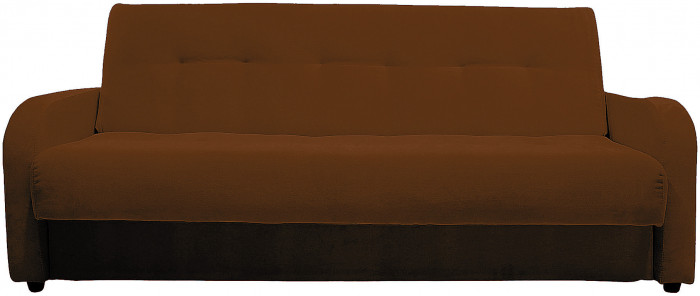 Раскладной диван-кровать, прямой, книжка, цвет коричневый, велюр, Лондон Люкс 140