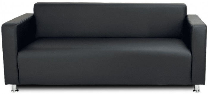 Диван прямой Томи, 180 см, экокожа, черный